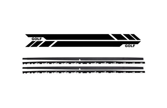 Seitenschweller & Seitenaufkleber aus Vinyl Schwarz für VW Golf 7 2013-2017 GTI Look CarPartsTuning