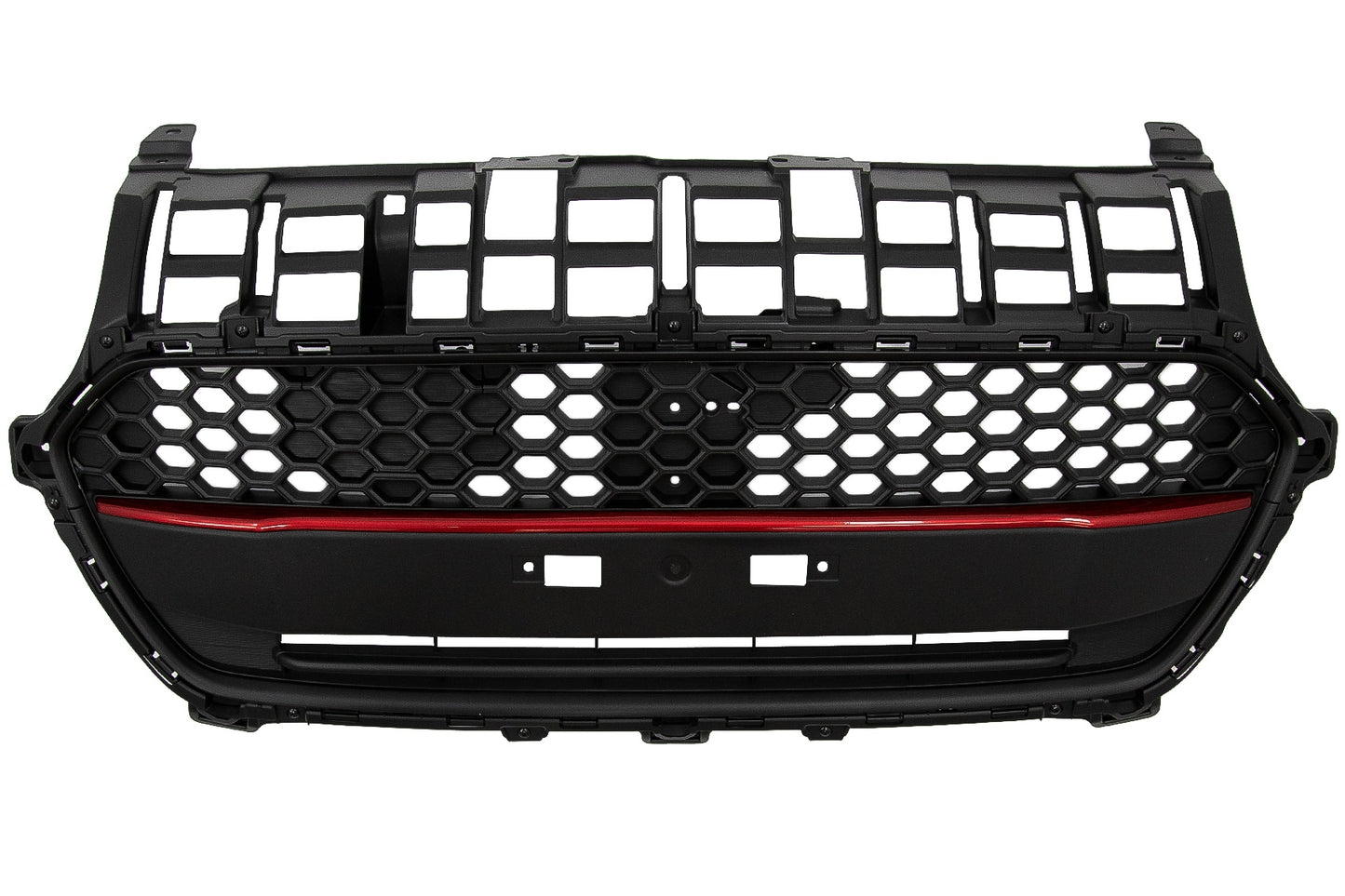 Vorne Gitter Kühlergrill für Suzuki Swift ZC33S 2017+ Schwarz mit Rot Sport Look CarPartsTuning