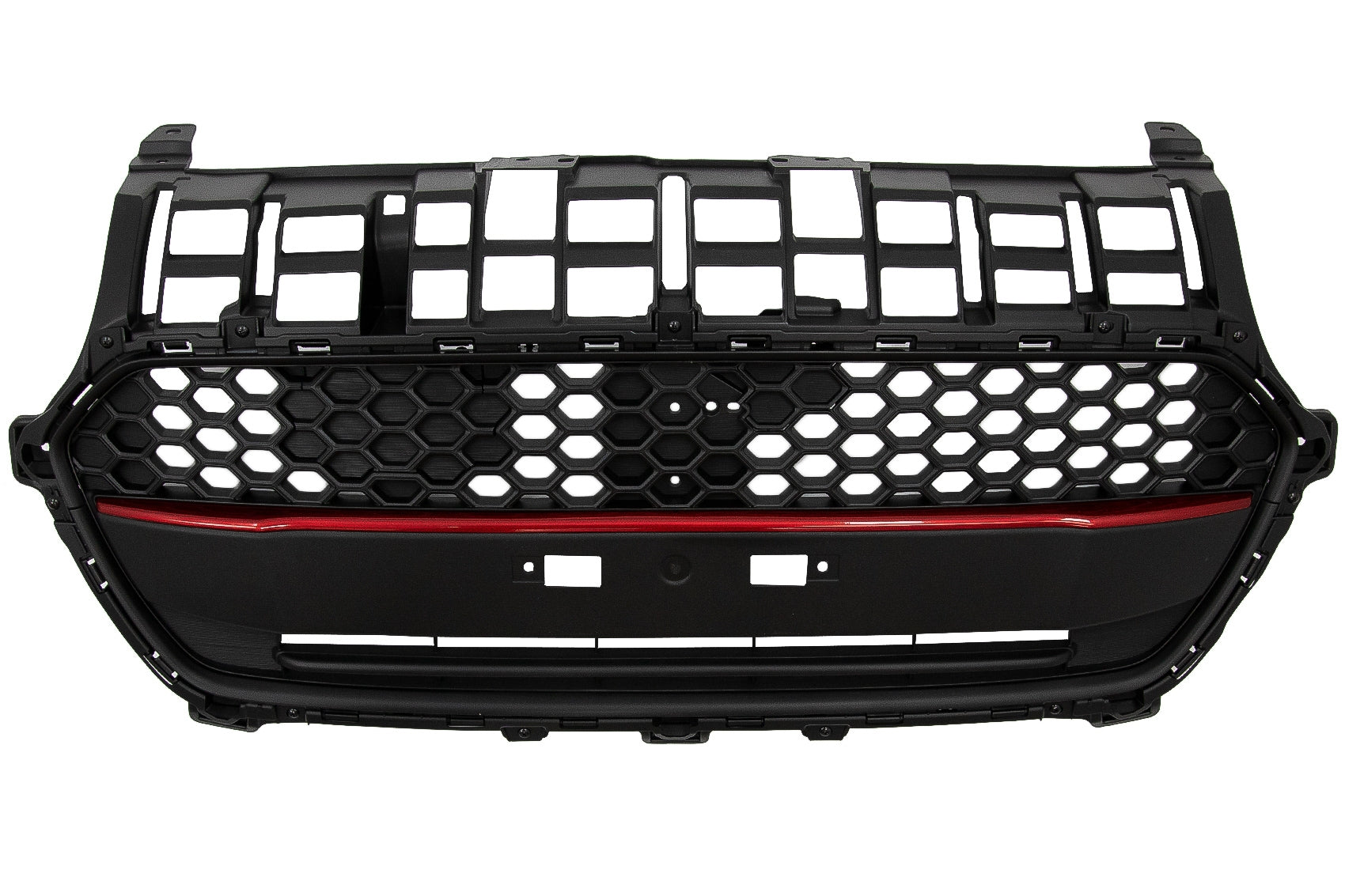 Vorne Gitter Kühlergrill für Suzuki Swift ZC33S 2017+ Schwarz mit Rot Sport Look CarPartsTuning