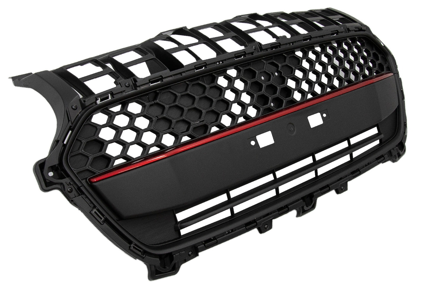 Vorne Gitter Kühlergrill für Suzuki Swift ZC33S 2017+ Schwarz mit Rot Sport Look CarPartsTuning