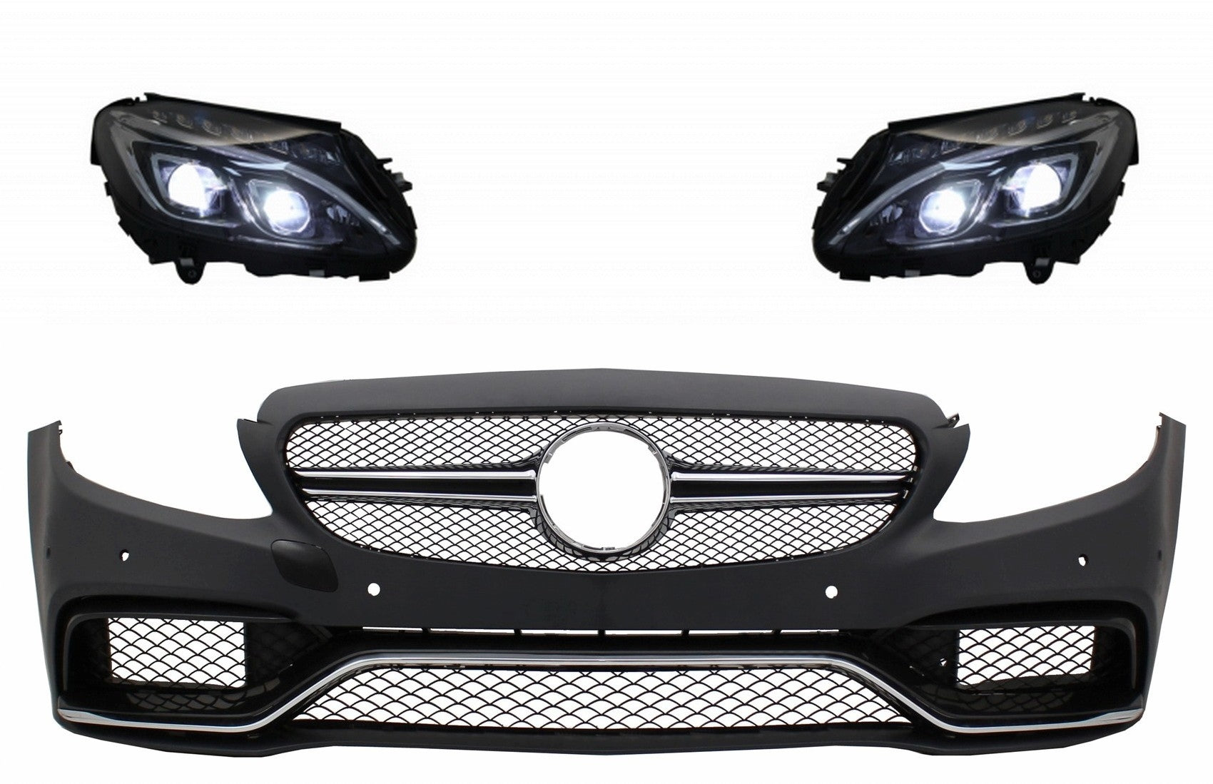 Stoßstange für Mercedes C W205 S205 14-18 C63 Upgrade der LED Scheinwerfer CarPartsTuning