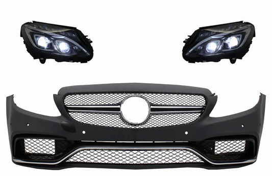 Stoßstange für Mercedes C W205 S205 14-18 C63 Upgrade der LED Scheinwerfer CarPartsTuning
