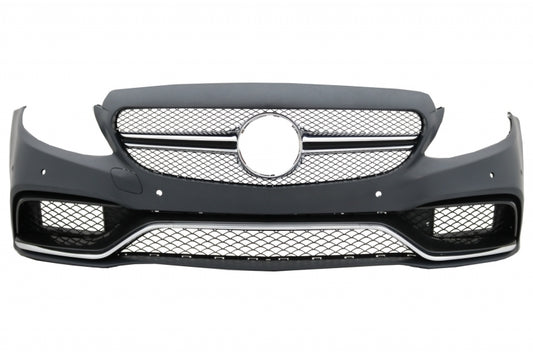 Bodykit mit Full LED Scheinwerfer für Mercedes C W205 Limousine 2014-2018 C63 Design CarPartsTuning