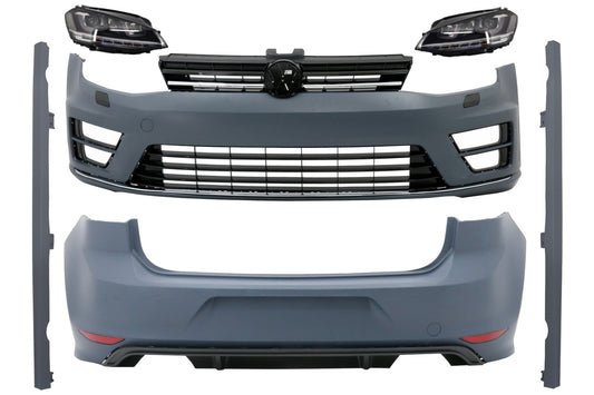 Body Kit für VW Golf 7 VII 12-17 Stoßstange scheinwerfer LED Dynamic Lights R Look CarPartsTuning