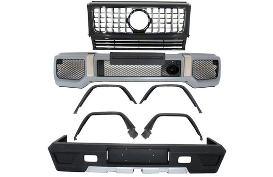 Bodykit für Mercedes W463 89-17 G63 G65 Panamericana Look Stoßstange Radkästen Gitter CarPartsTuning