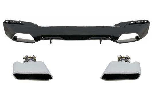 Diffusor für BMW 5 G30 G31 Limo Touring 17+ Look M Performance Auspuffspitzen CarPartsTuning