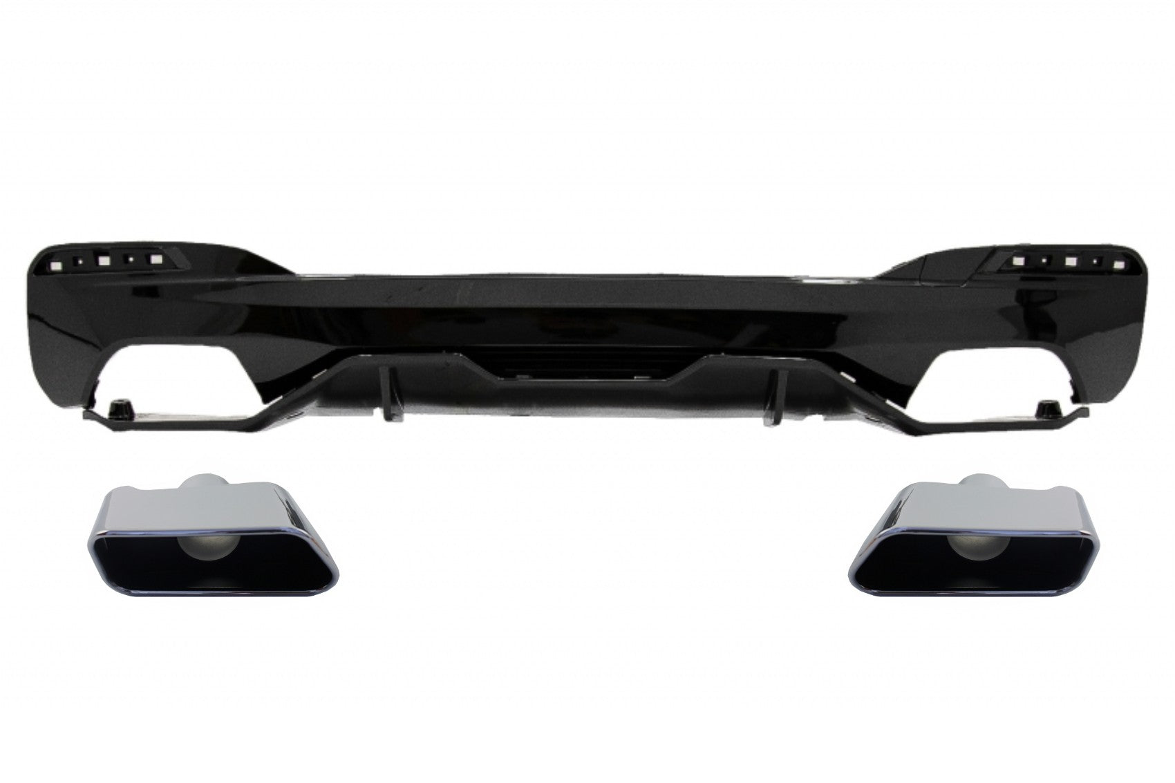 Diffusor für BMW 5 G30 G31 Limo Touring 17+ Design M Performance Auspuffspitzen CarPartsTuning