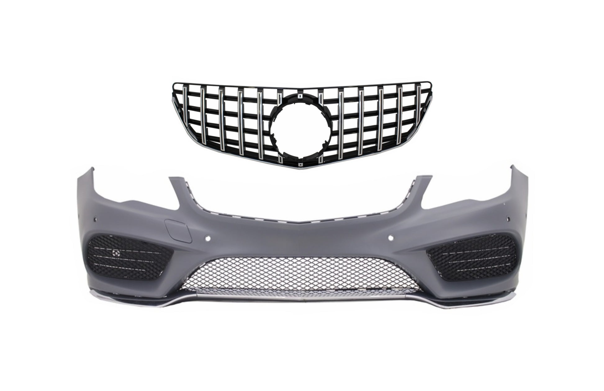 Stoßstange für Mercedes Coupe Cabrio A207 C207 Facelift 13+ Gitter Sport Look CarPartsTuning