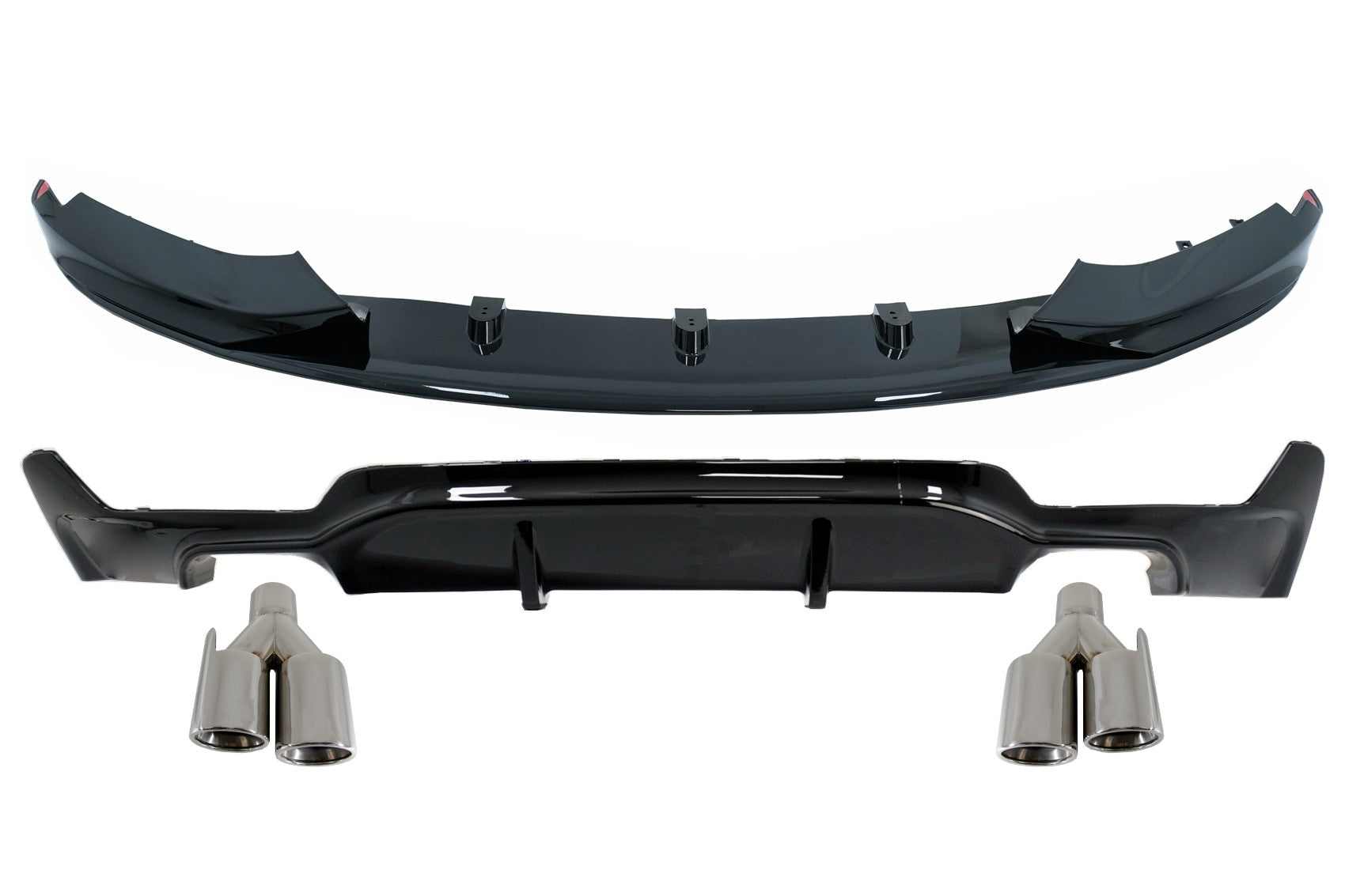 Spoilerlippe für BMW F32 F33 F36 Coupe 13-03.19 Auspuffspitzen Heckdiffusor CarPartsTuning