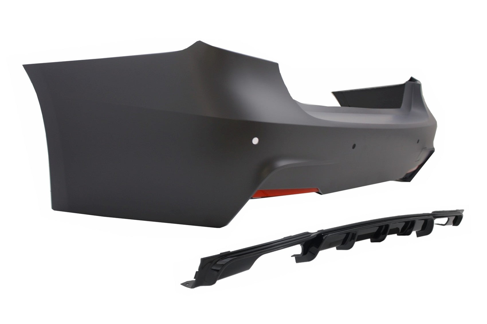 Stoßstange für BMW 3er F30 11+ Doppelauslass Diffusor Auspuff M Perform Look CarPartsTuning