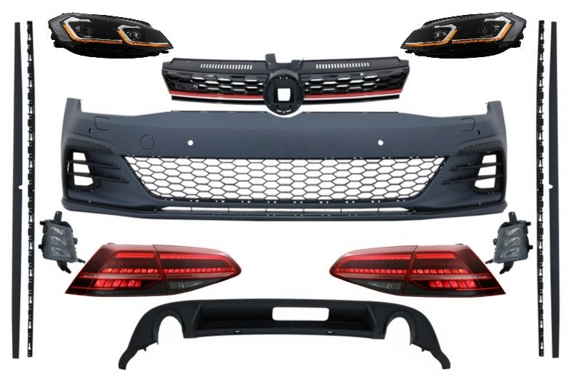 BodyKit Scheinwerfer Rückleuchten LED für VW Golf 7.5 VII Facelift 17+ GTI Look CarPartsTuning