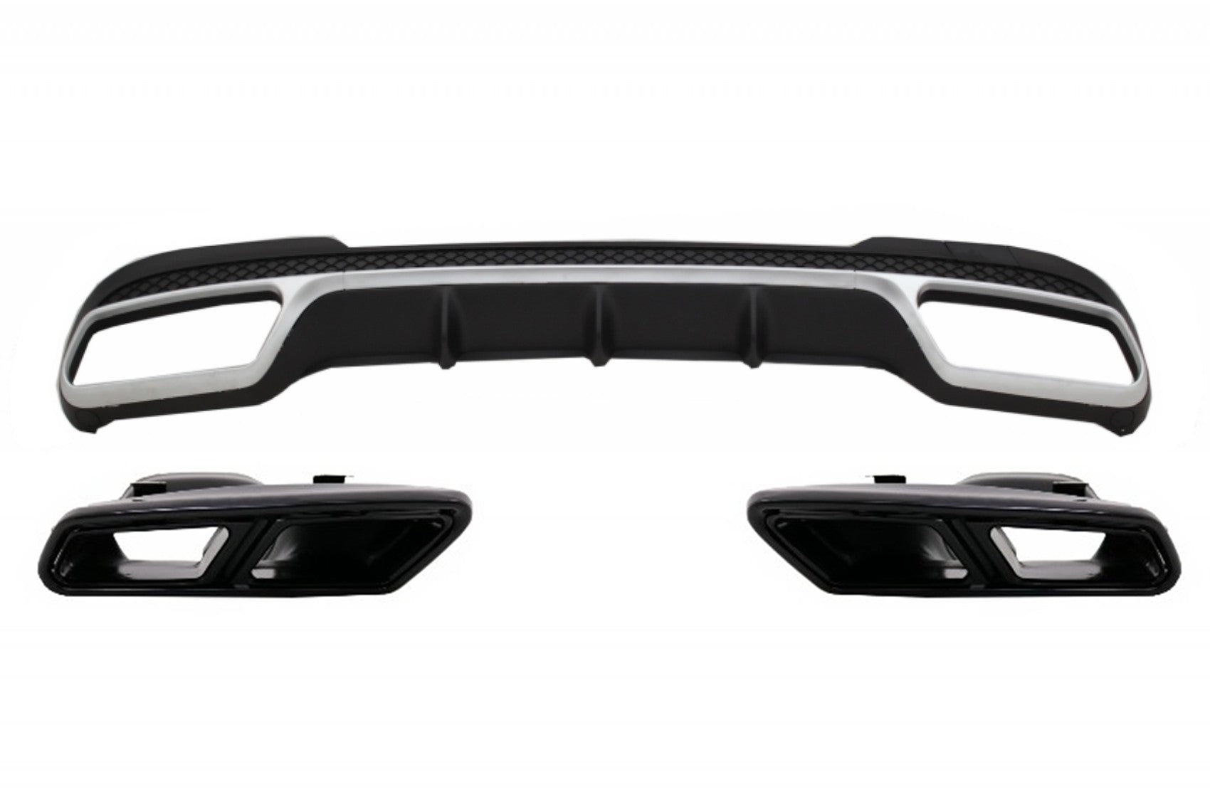 Diffusor Endrohre für MERCEDES W212 S212 MOPF 13-16 nur Sport Paket CarPartsTuning