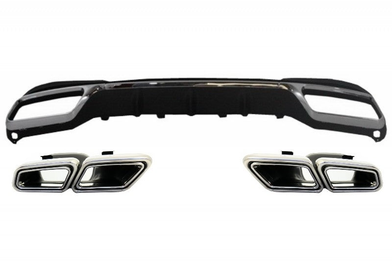 Diffusor Endrohre für MERCEDES EKlass W212 S212 MOPF 13-16 Sport Paket Stoßstange CarPartsTuning