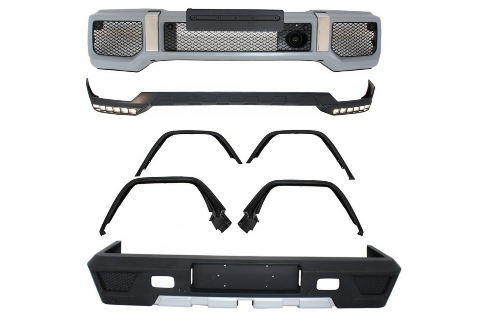 BodyKit für Mercedes G-Klasse W463 89-17 G63 G65 Look Stoßstange Spoiler LED CarPartsTuning