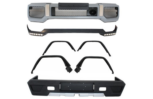 BodyKit für Mercedes G-Klasse W463 89-17 G63 G65 Look Stoßstange Spoiler LED CarPartsTuning