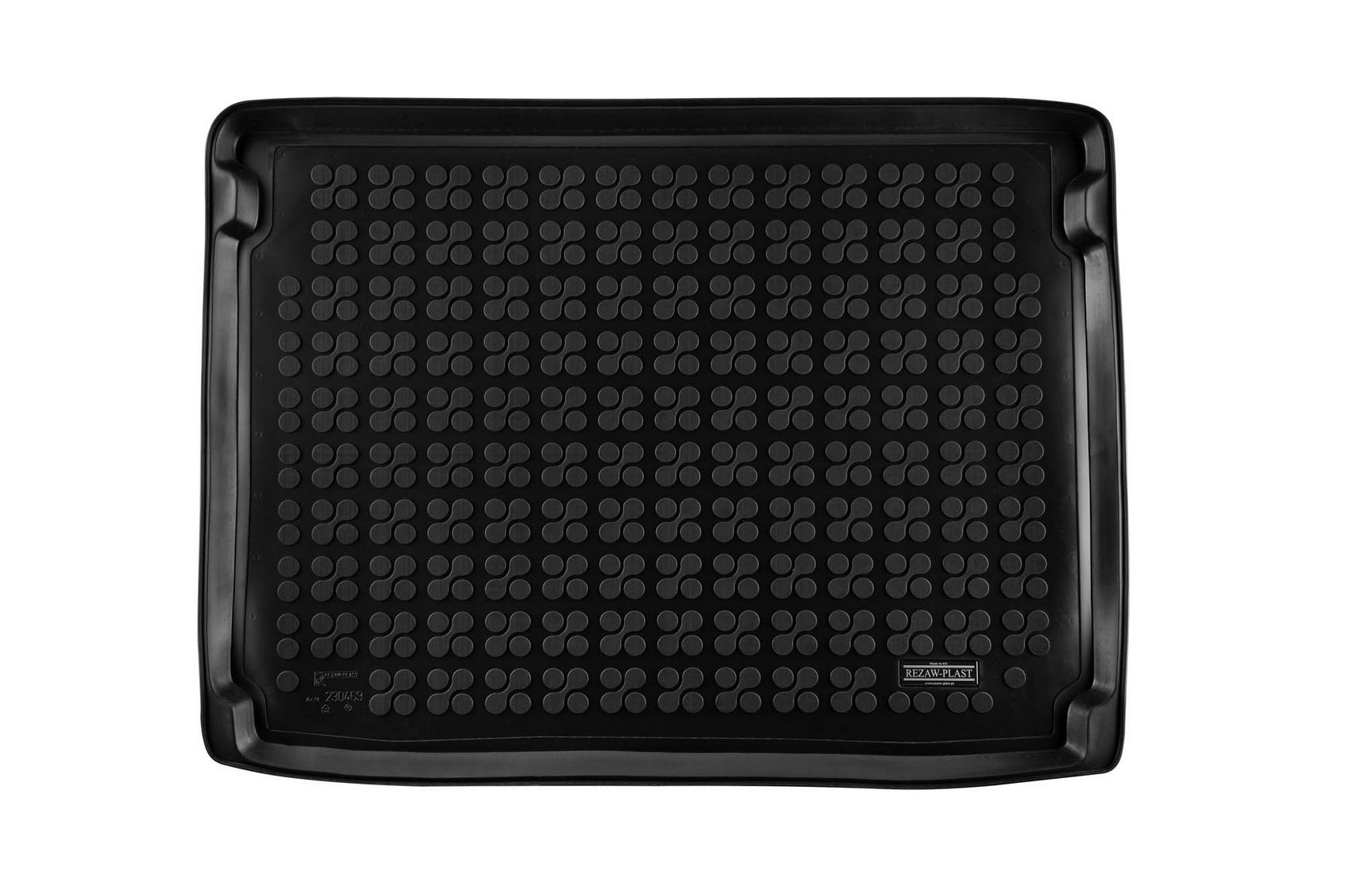 Gummi-Kofferraummatte Schwarz Passend Für Ford Focus IV Hatchback (2018-Up) Version Mit Full-Size-Reifen Rezaw Plast