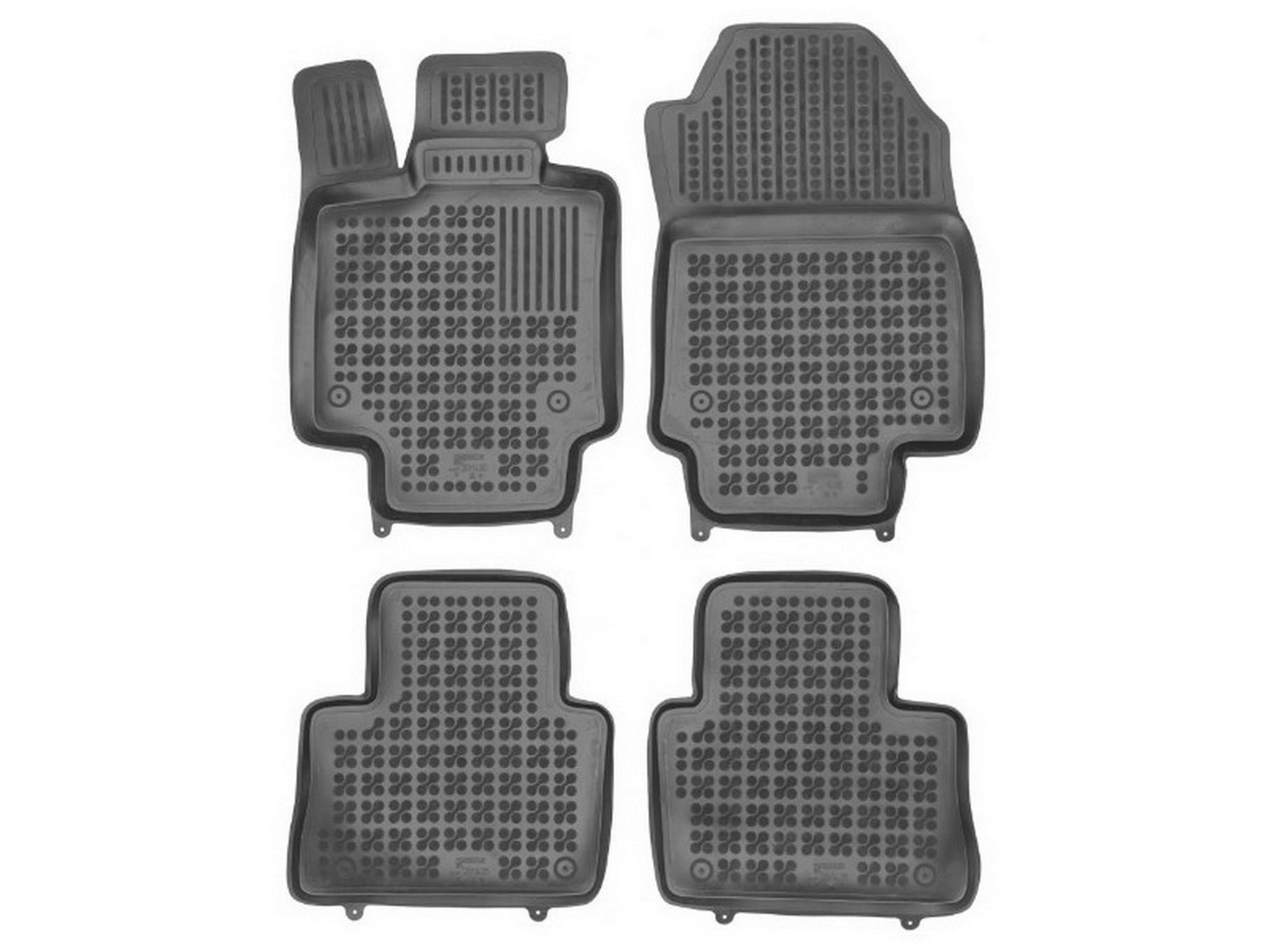 Gummi Fußmatten Gummimatten Schwarz für Toyota RAV4 V 18- & Hybrid Geruchlos CarPartsTuning