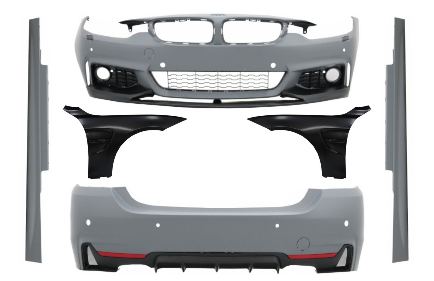 Kit fr BMW 4 F32 F33 F36 2013-2016 Coupe Cabrio Ohne Nebelscheinwerfer Kotflgel CarPartsTuning