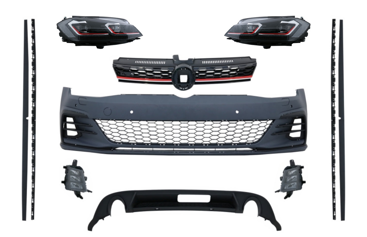 Kit für VW Golf 7.5 Facelift 2017+ GTI Look LED Scheinwerfer Dynamische Lichter CarPartsTuning