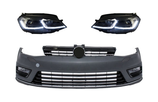 Frontstoßstange LED Scheinwerfer Dynamisch Lichter für VW Golf 7 2013-2017 R-Line Look CarPartsTuning