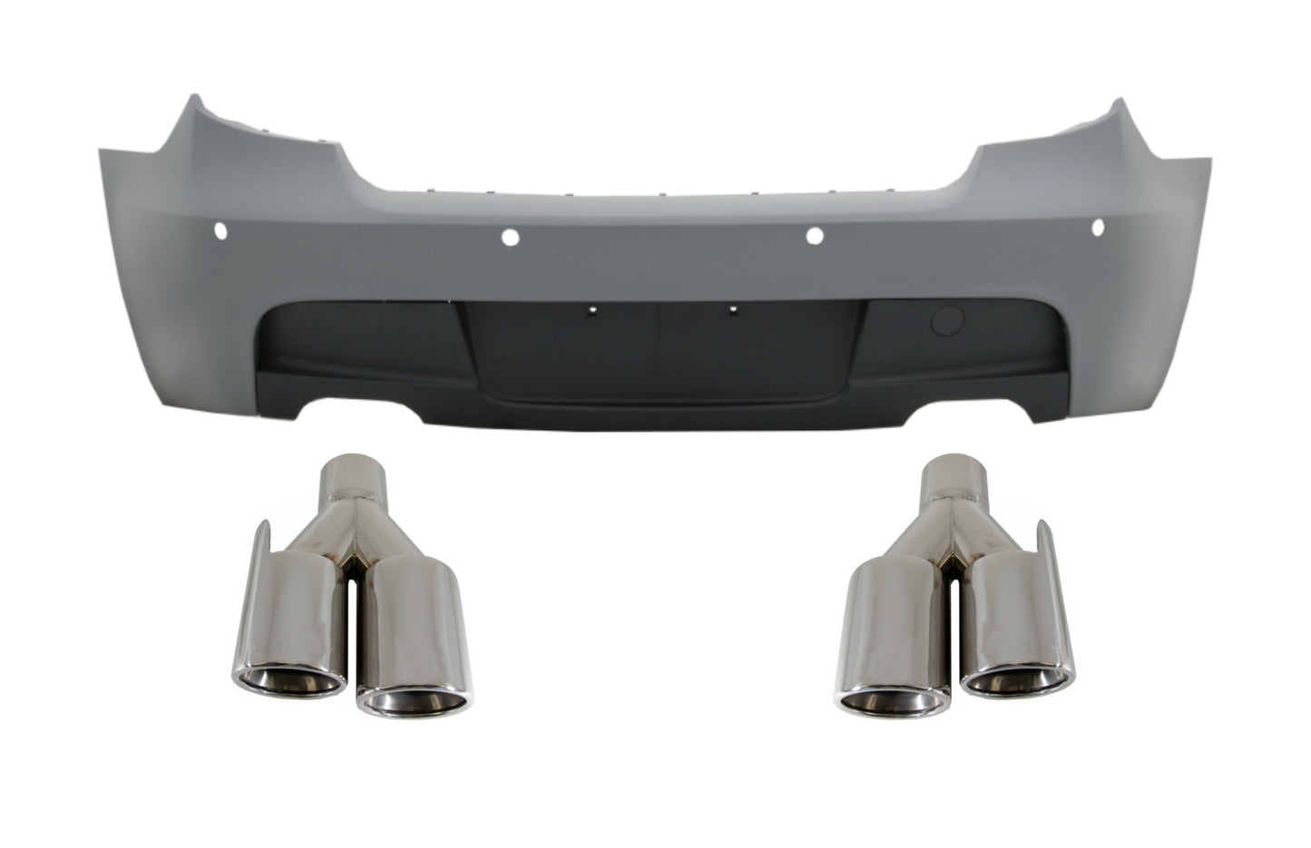 Stoßstange Mit PDC für BMW 1 E81 E87 2004-2011 M Tech Look Auspuff Tipps Quad CarPartsTuning