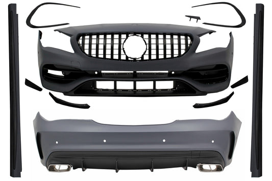 Bodykit für Mercedes CLA C117 W117 13-18 Facelift CLA45 Look Auspuffgitter CarPartsTuning