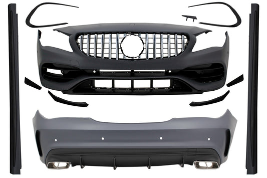 Bodykit für Mercedes CLA W117 C117 13-18 Facelift CLA45 Look Kühlergrill Chrom CarPartsTuning
