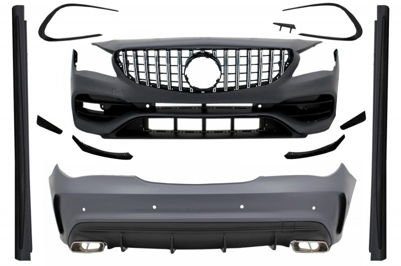 Bodykit für Mercedes CLA W117 C117 13-18 Facelift CLA45 Look Seitenschweller Kühlergrill CarPartsTuning
