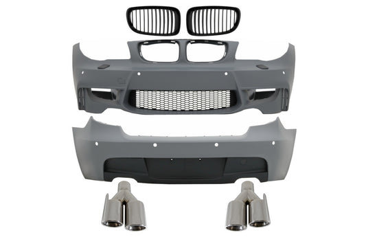 Bodykit für BMW 1er E81 E87 04-11 M-Technik Sport Look Auspuffblenden Chrom PDC CarPartsTuning