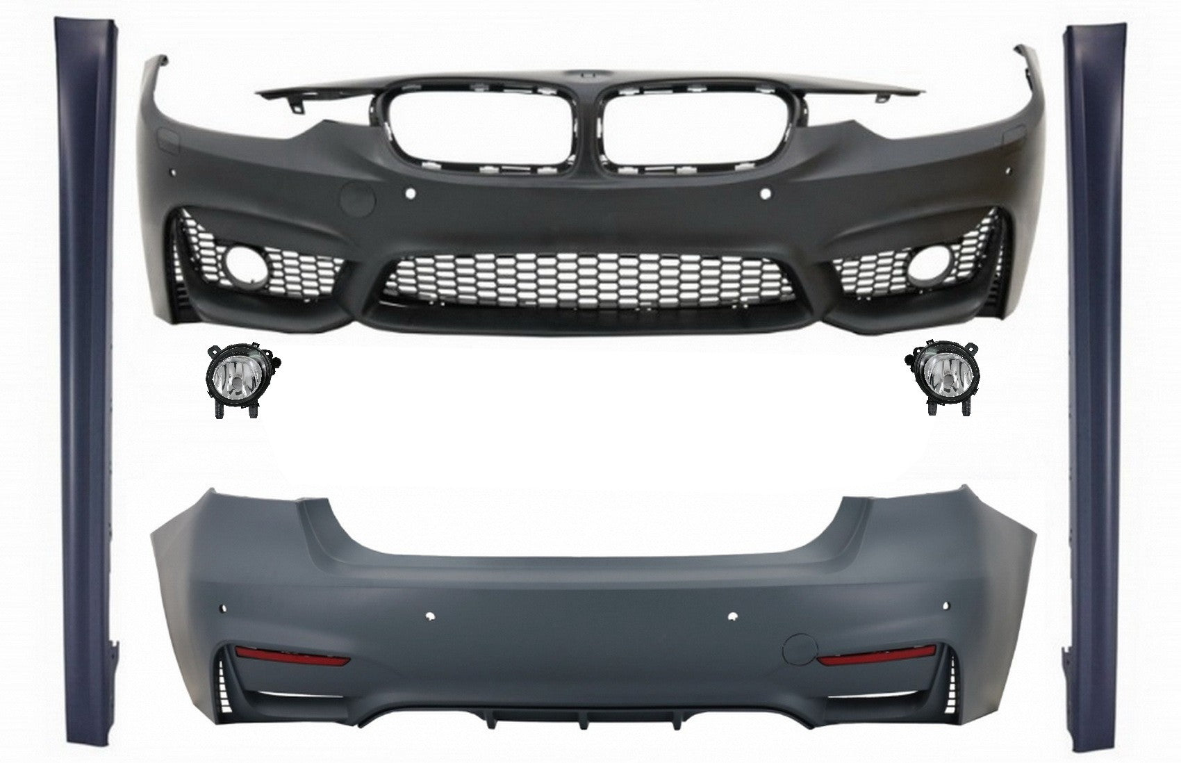 BodyKit für BMW 3er F30 11-15 F30 LCI 16+ Stoßstange Gitter NBL M3 Sport Look CarPartsTuning