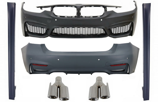 BodyKit für BMW 3er F30 11-15 F30 LCI 16+ Stoßstange Auspuff M3 Sport Look CarPartsTuning