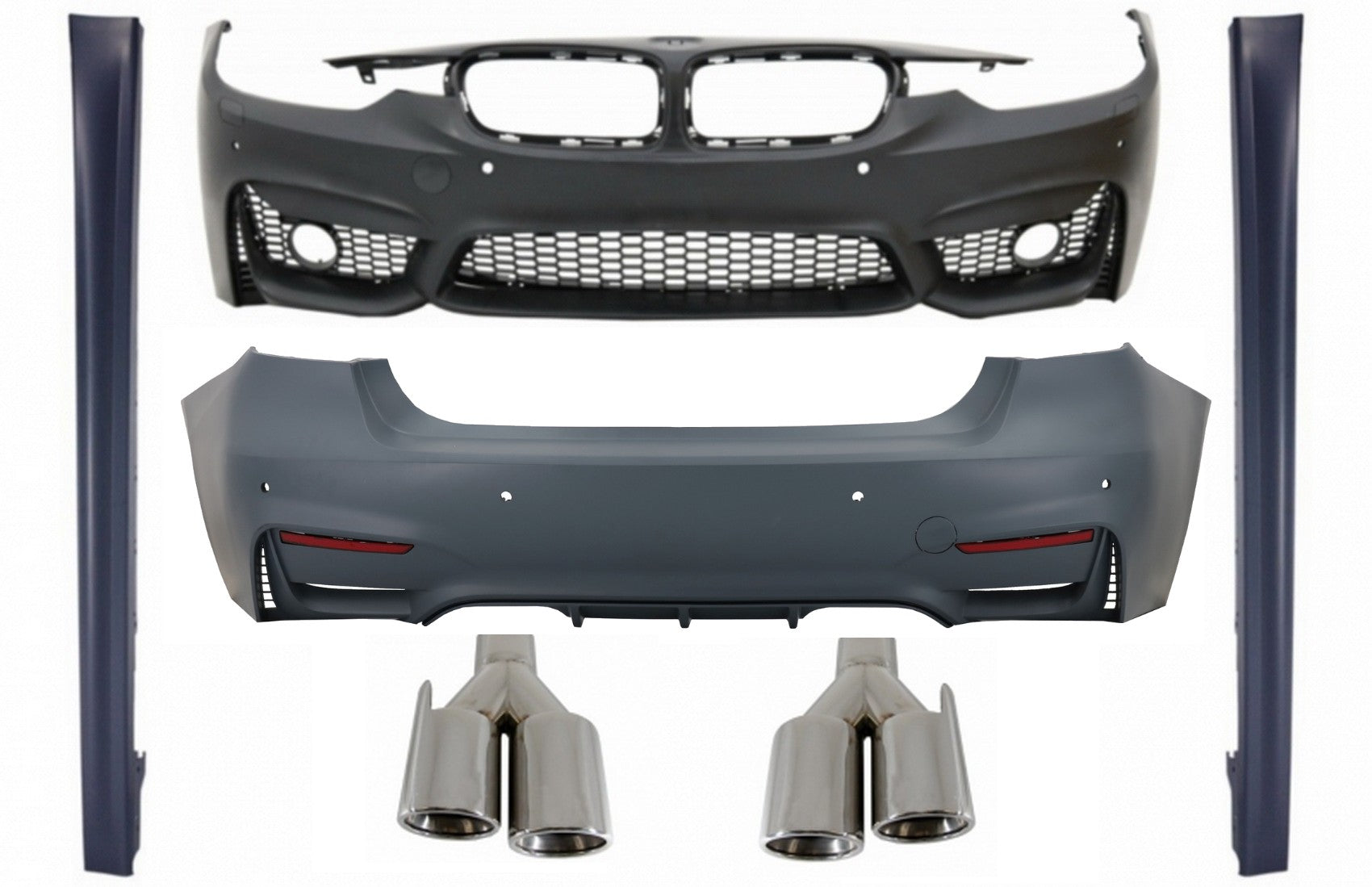 Bodykit für BMW 3 F30 Nicht LCI & LCI 11-18 Seitenschweller Tipps M3 Sport EVO Design CarPartsTuning