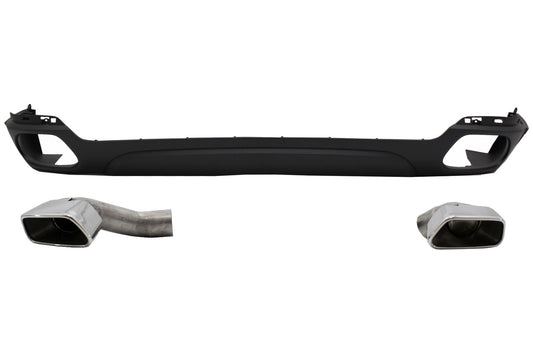 Diffusor für BMW X5 F15 13-18 M-Tech V8 Look Auspuff Tipps nur Standard Stoßstange CarPartsTuning