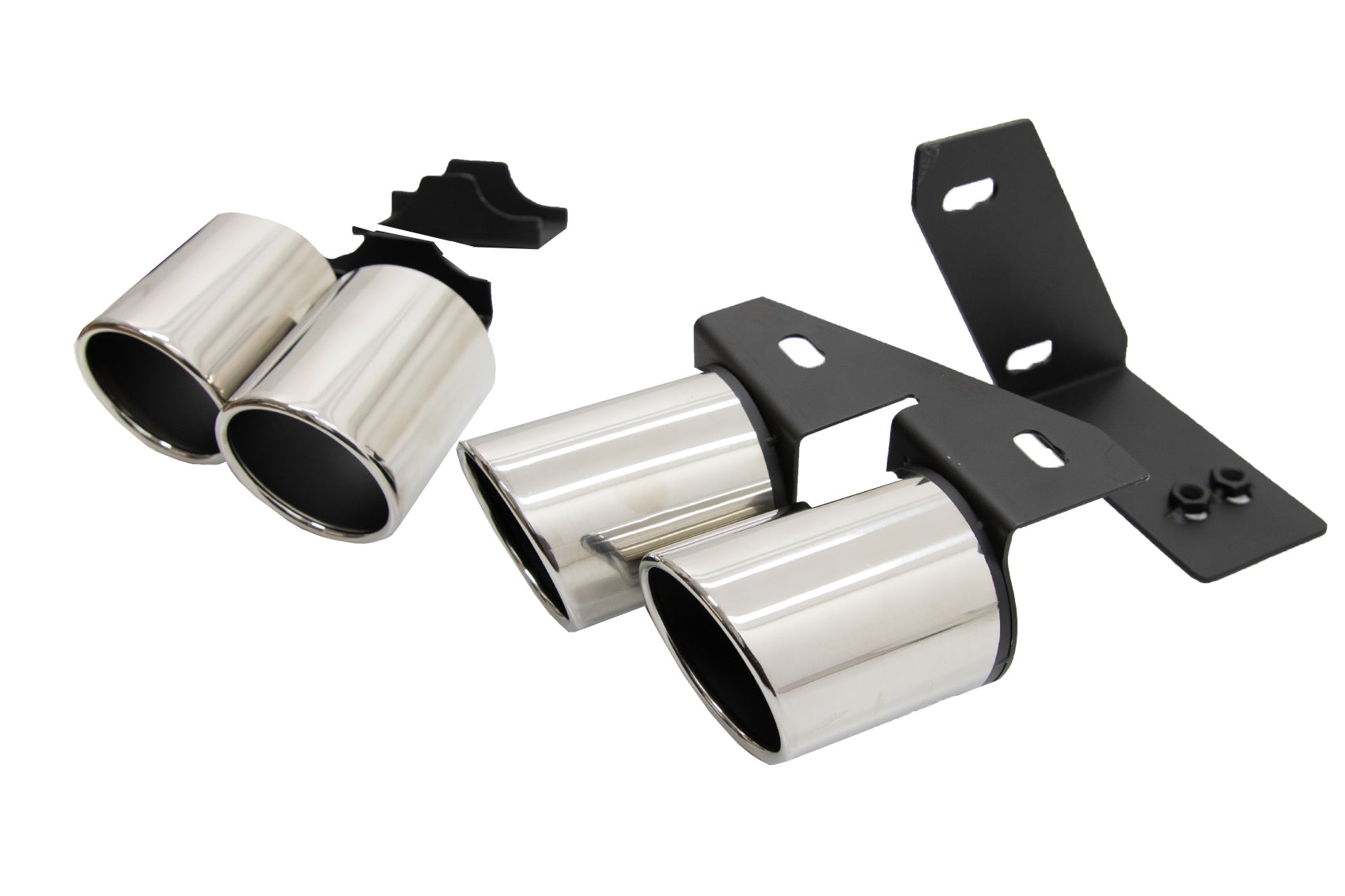 Auspuffspitzen Endrohre für AUDI A4 B8 B9 09+ Schalldämpferspitzen S4 Quad Look CarPartsTuning