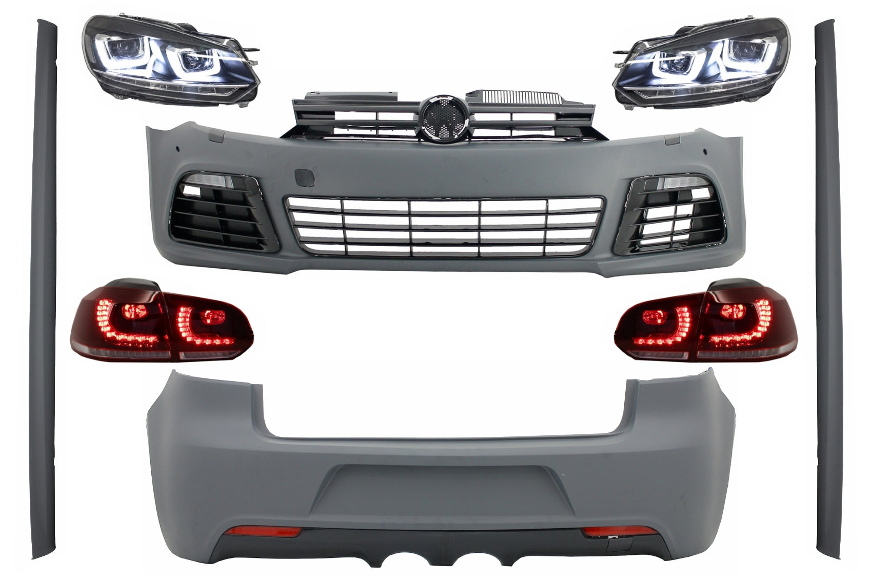 Bodykit für VW Golf VI 6 MK6 08-13 R20 Look Scheinwerfer Rücklicht Dynamic CarPartsTuning