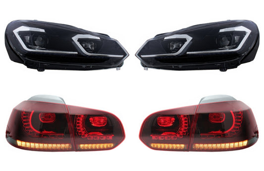 LED Scheinwerfer für VW Golf 6 VI 08-13 Rückleuchten Facelift G7.5 Dynamic LHD CarPartsTuning