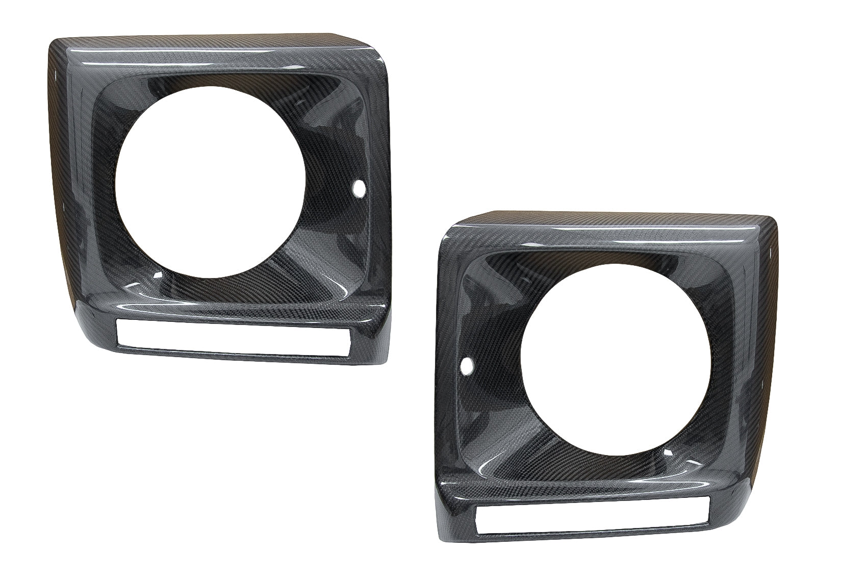 Scheinwerfer Abdeckungen Kohlefaser für Mercedes G W463 1989-2018 G65 Look CarPartsTuning