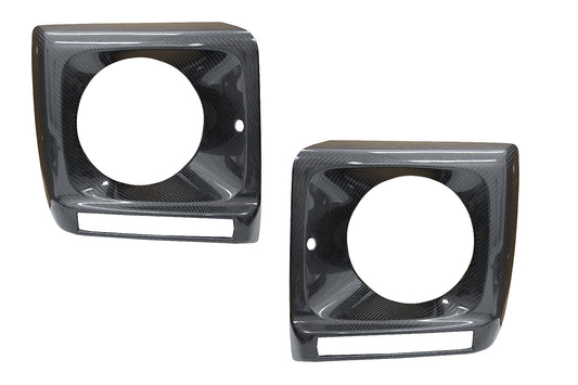 Scheinwerfer Abdeckungen Kohlefaser für Mercedes G W463 1989-2018 G65 Look CarPartsTuning