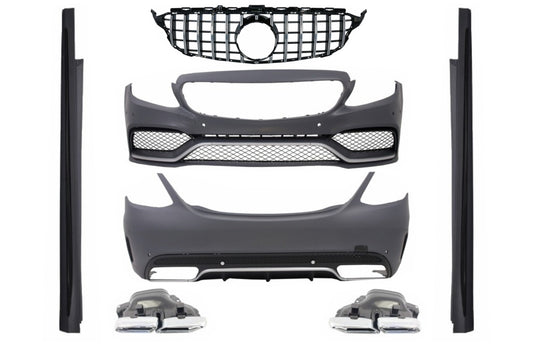 Body Kit für MERCEDES C-Klasse W205 Limousine 14-18 Kühlergrill C63 Design- CarPartsTuning
