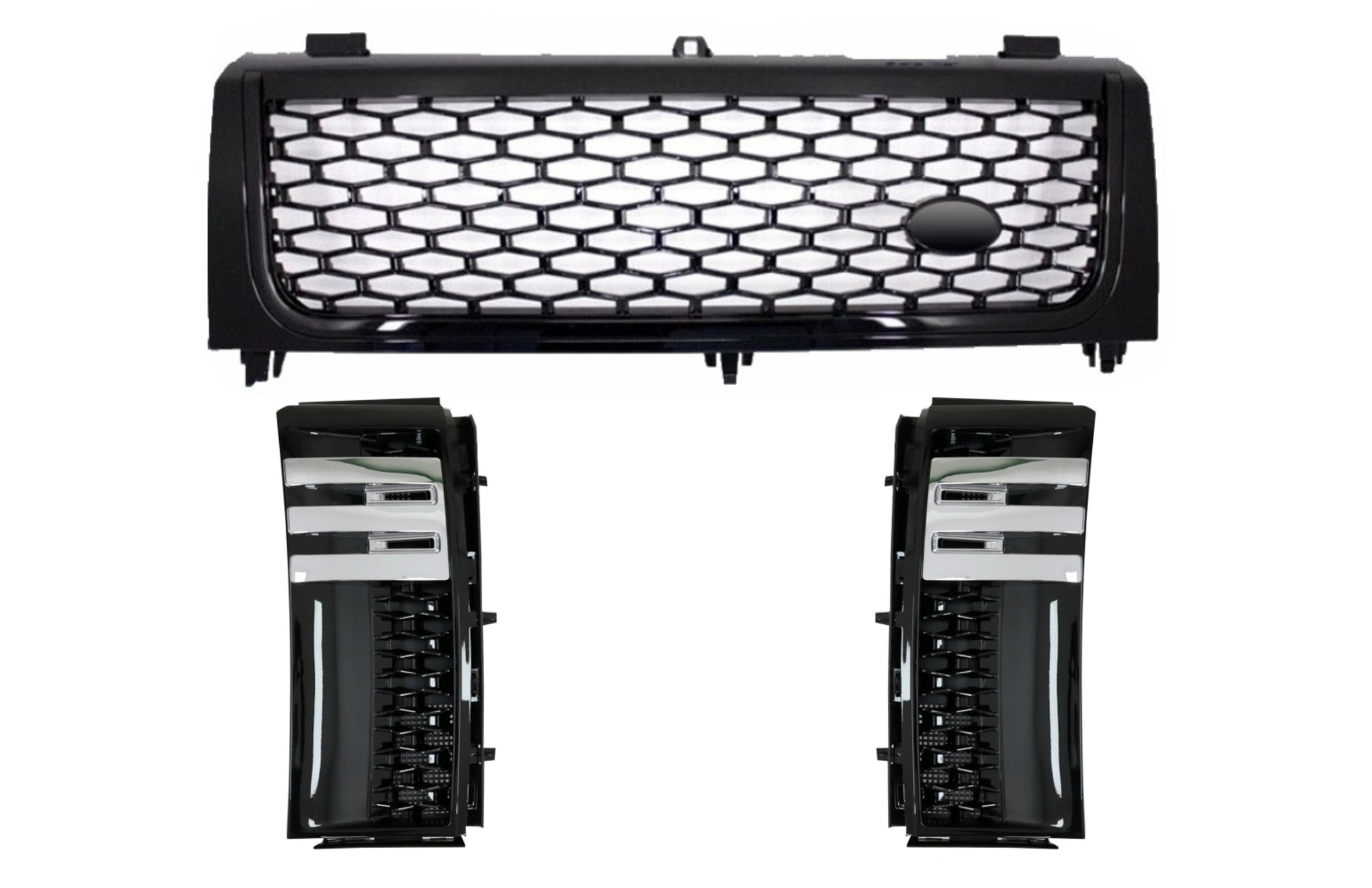 Kühlergrill & Seitenschlitze für Vogue III L322 02-05 Black Autobiography Look CarPartsTuning