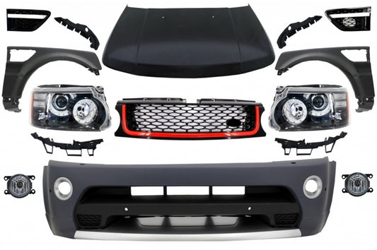 Umbau für Sport L320 05-13 Autobiographie Look Stoßstange Scheinwerfer Kotflügel CarPartsTuning