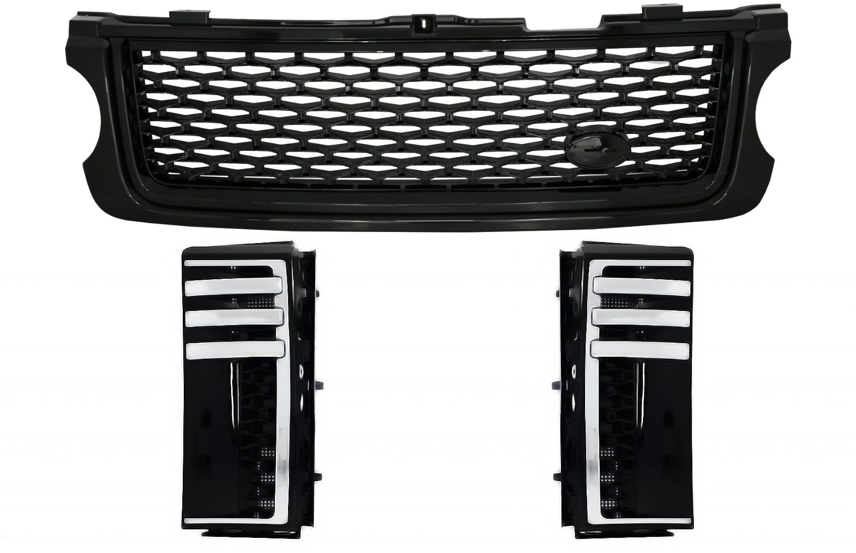 Gitter & Seitenschlitze für Vogue L322 10-12 Glänzend Schwarz Autobiography Look CarPartsTuning