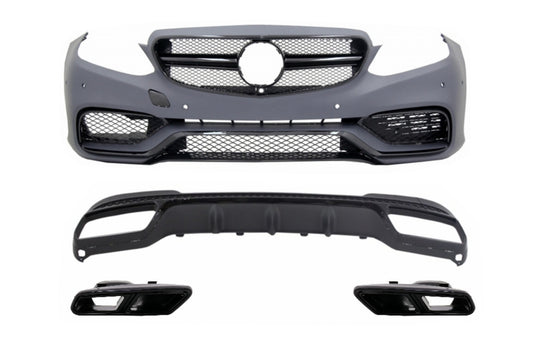 Stoßstange für Mercedes E W212 S212 13-16 Heckdiffusor Endrohre nur Sport Pack CarPartsTuning