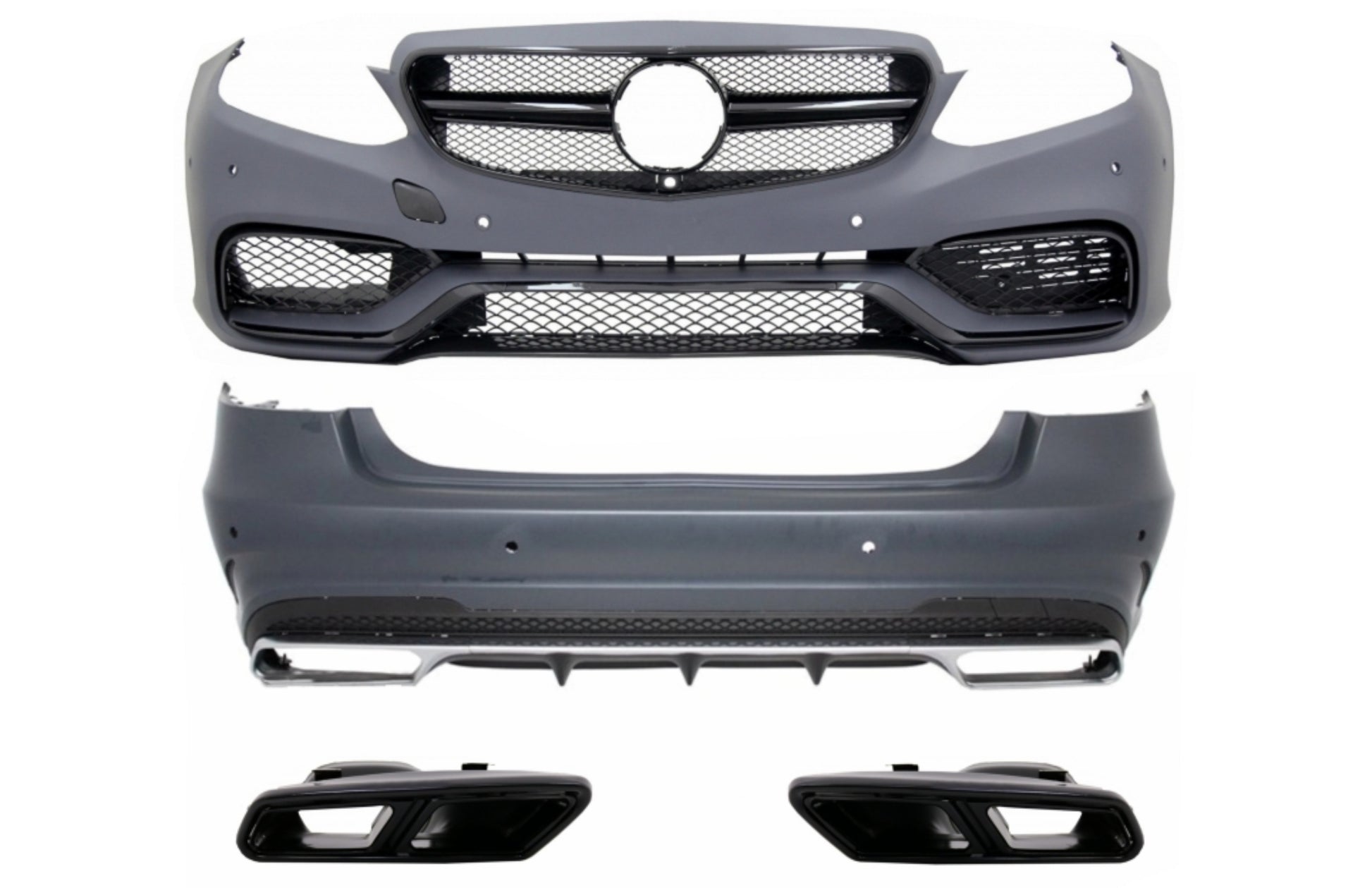 BodyKit für Mercedes E W212 Facelift 13-16 Stoßstange Auspuffspitzen E63 Look CarPartsTuning