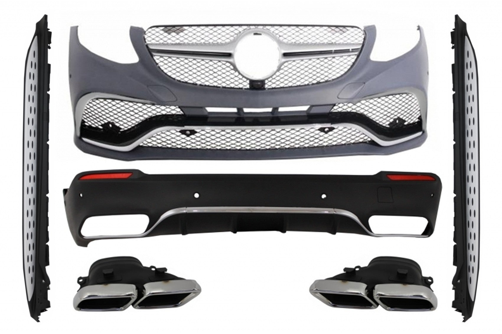 BodyKit für Mercedes GLC X253 SUV 15-07.19 Stoßstange schalldämpfer Trittbretter CarPartsTuning