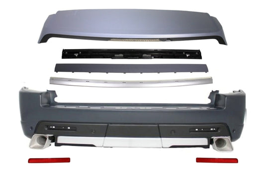 Stoßstange für Sport 2005-2009 L320 Autobiography Look Spoiler Heckklappe Silber CarPartsTuning