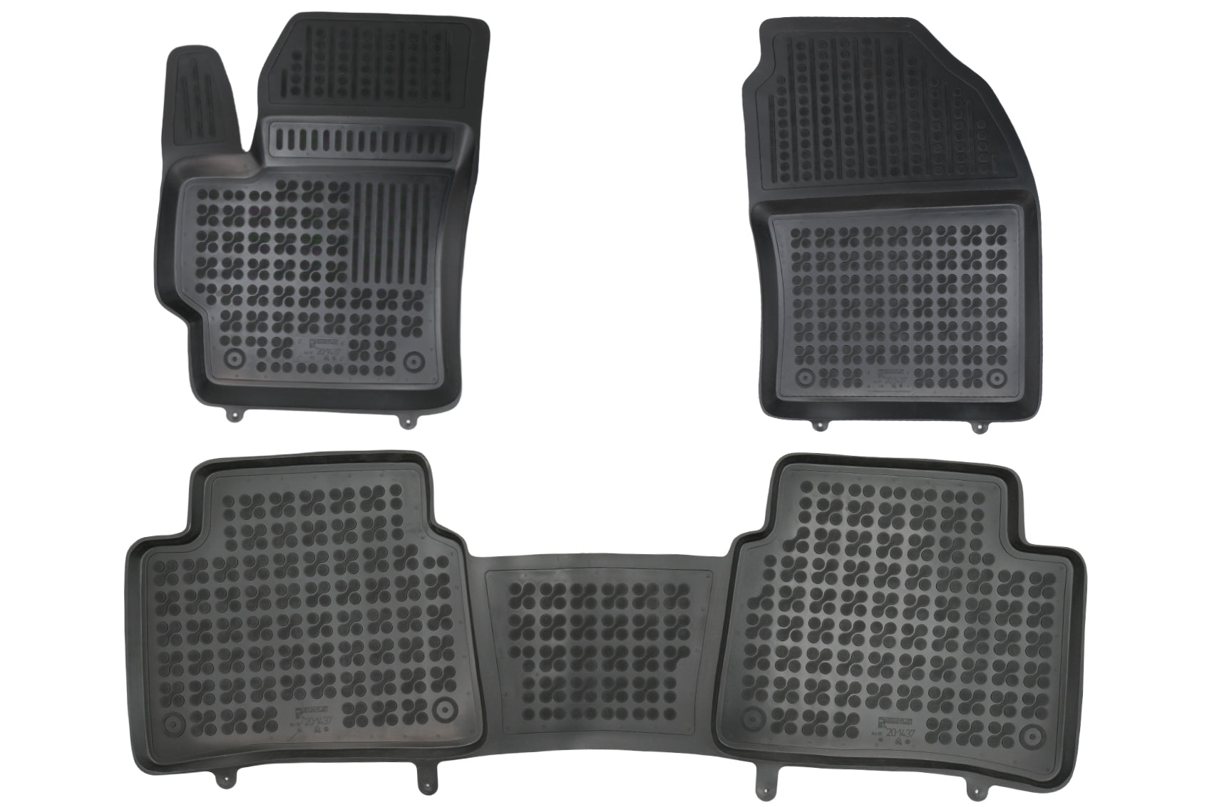 Schwarze Fußmatten Gummi für Toyota COROLLA XII E210 2018+ Limousine Kombi- CarPartsTuning