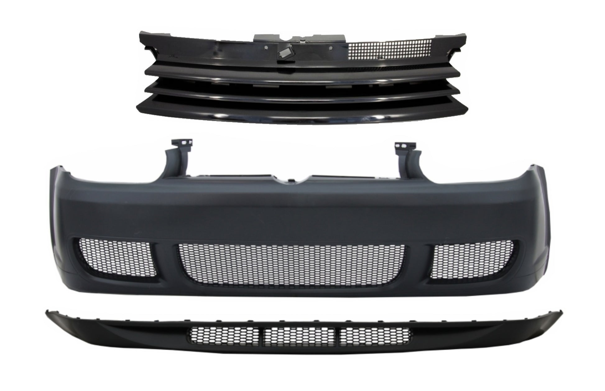 Frontstoßstange & Spoilerlippe für VW Golf 4 MK4 98-04 R32 Look Zentrales Gitter CarPartsTuning