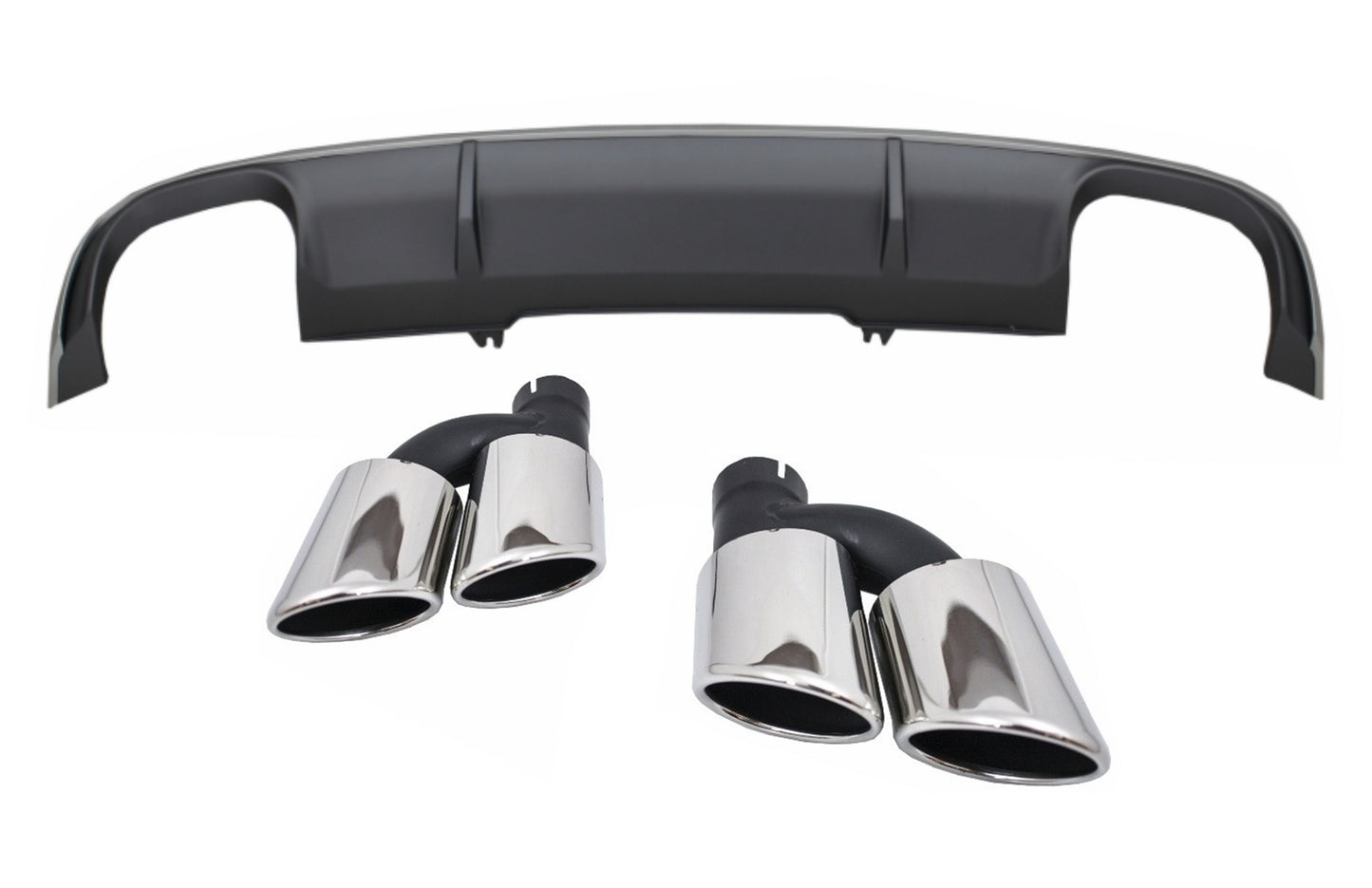 Diffusor für Audi A4 B9 8W Limousine Avant 16-18 Auspuff Endrohre S4 Design CarPartsTuning
