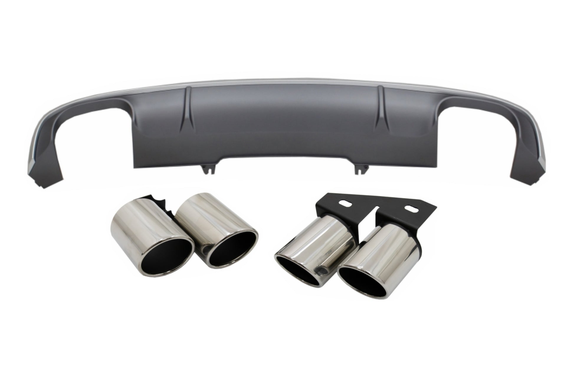 Heckdiffusor für AUDI A4 B9 8W Limousine Avant S-Linie 16-18 S4 Look Auspuff CarPartsTuning